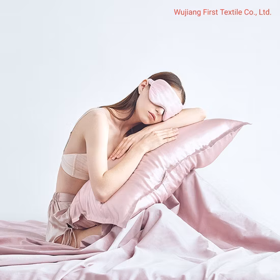 Funda de almohada de seda de morera 100% de grado 6A de viaje de lujo al por mayor con juego de regalo de funda de almohada de seda con máscara para los ojos