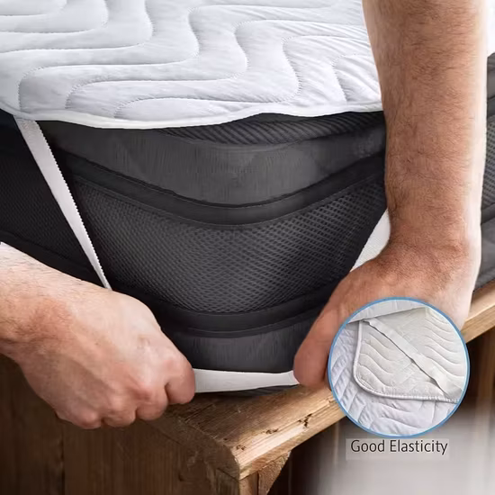 Protector de colchón acolchado de microfibra impermeable 100% hipoalergénico a prueba de ácaros y chinches para hotel