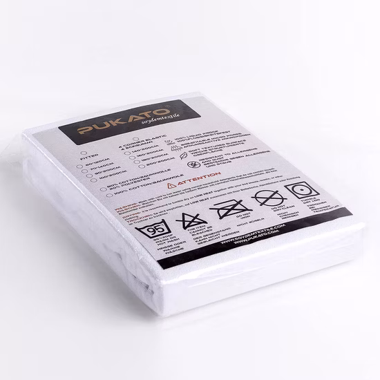 Protector de colchón de felpa de poliéster con revestimiento de TPU para el hogar